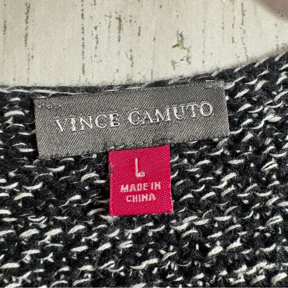 Vince Camuto Womens Chunky Knit 3/4 Sleeves Pockets Layering Open Front Relaxed